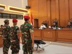 Pengadilan Militer Jakarta menyidangkan salah satu kasus dengan tersangka 3 TNI Aktif.