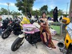 Ketua Lady Bikers Jogja Yessika dalam Peringatan Hari Kartini 2026 di Taman Embung Giwangan bertajuk Kartini Ngawiji 2026