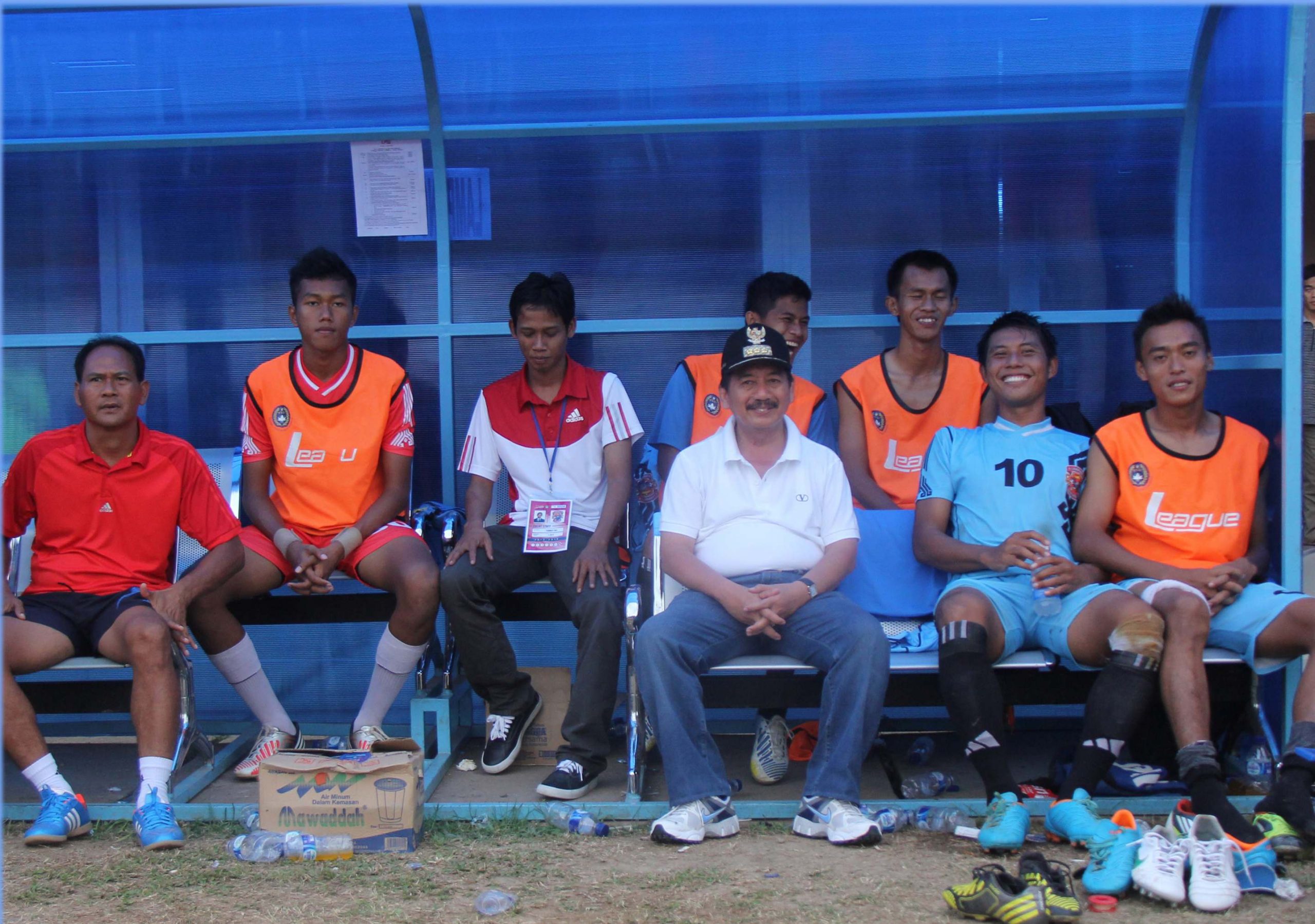 Tommy Maulana Samudra Sebagai Manager Lampung FC mendampingi Walikota Bandar Lampung H. Herman HN yang sekaligus menjabat sebagai CEO Lampung FC. (dok/ist)