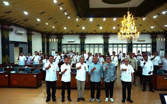 Konsolidasi Publikasi HUT Kota Jogja bagi Admin Media Sosial Perangkat Daerah Kota Yogyakarta di Ruang Bima Balai Kota Yogyakarta, Rabu (19/8).