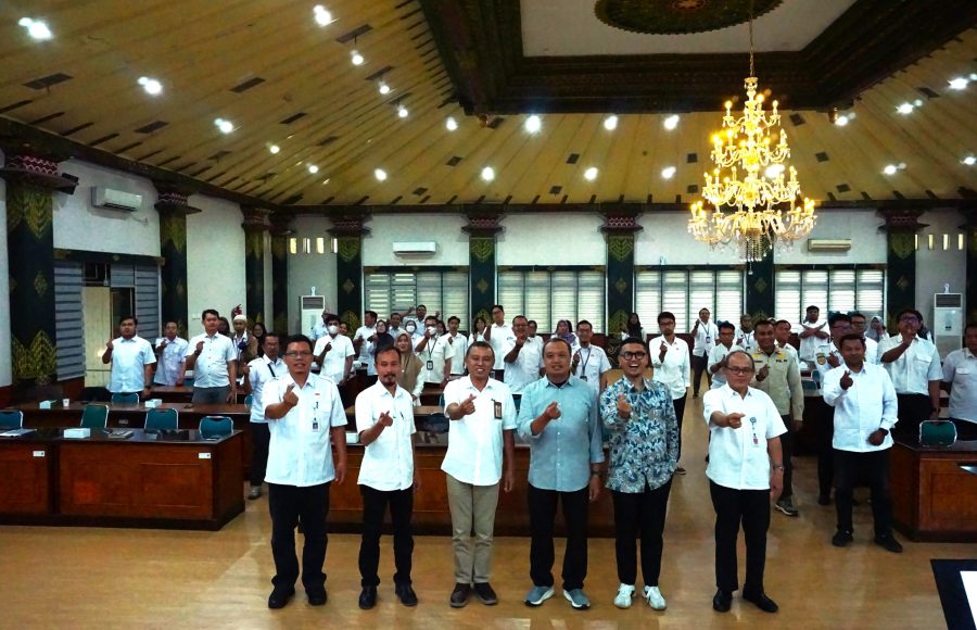 Konsolidasi Publikasi HUT Kota Jogja bagi Admin Media Sosial Perangkat Daerah Kota Yogyakarta di Ruang Bima Balai Kota Yogyakarta, Rabu (19/8).