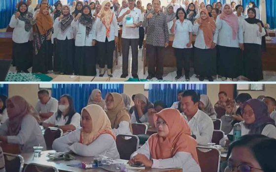 Pelatihan menulis untuk Guru SD dan SMP yang diselenggarakan oleh Disdikpora Kulonprogo (foto Dikporakp).