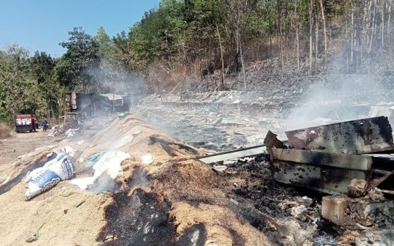 Puing Kandang ayam milik Ediyanto, warga Karang, Girikarto (foto dok/ist).